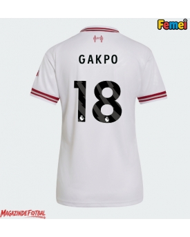Liverpool Cody Gakpo #18 Tricou Fotbal Replică 2026-27 Femei Deplasare Liverpool Cody Gakpo #18 Tricou Fotbal Replică 2026-27 Femei Deplasare